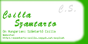csilla szamtarto business card