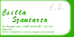 csilla szamtarto business card